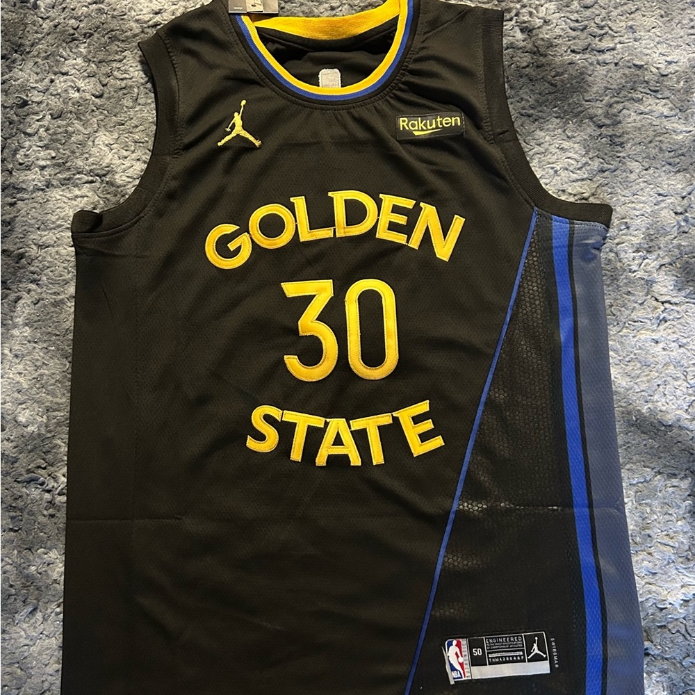 Golden State Warriors Stephen Curry Black Jersey Large